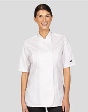 Lade das Bild in den Galerie-Viewer, Dennys Ladies&#39; SS Fitted Chef&#39;s Jacket
