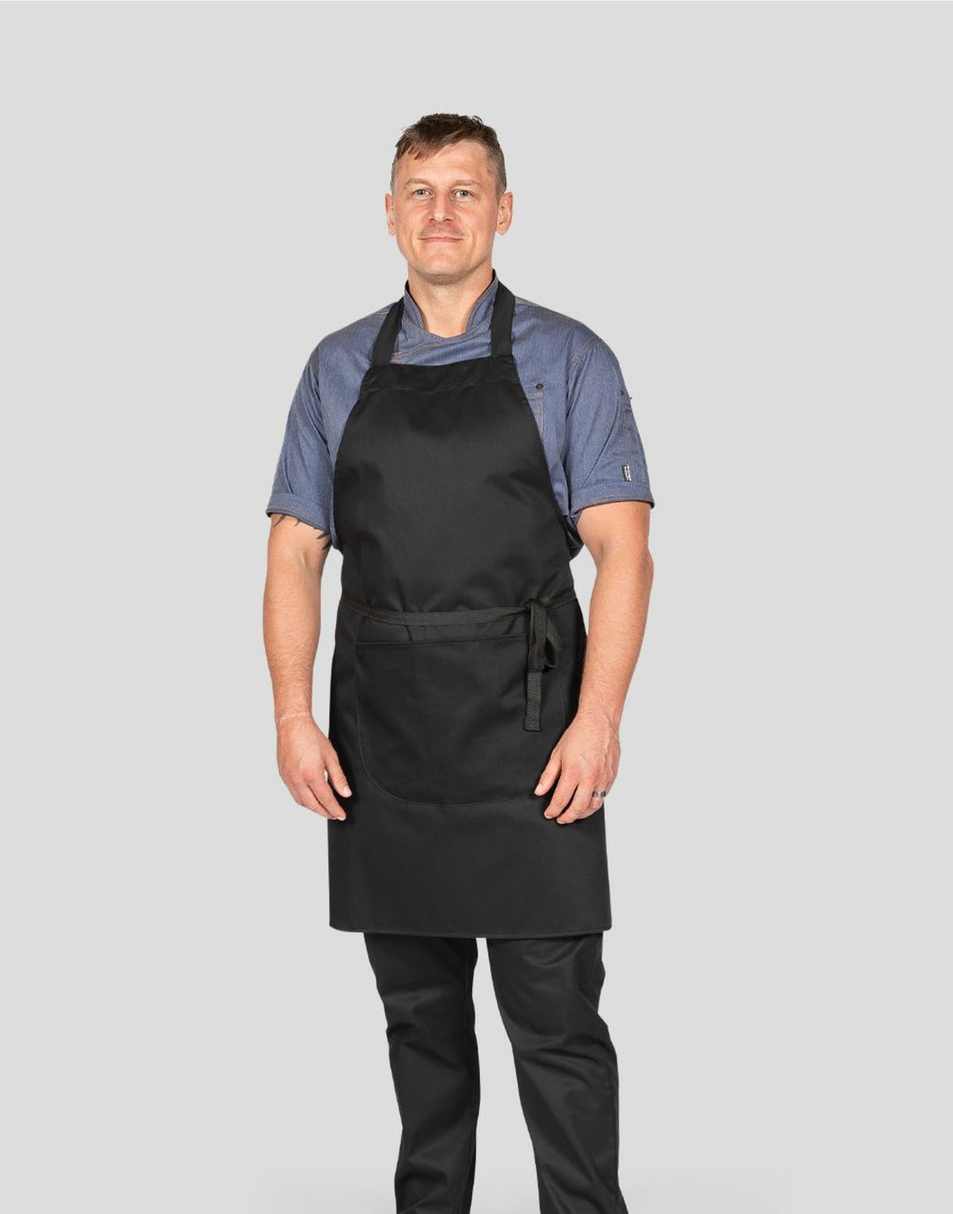 Dennys Low Cost Bib Apron With Pocket