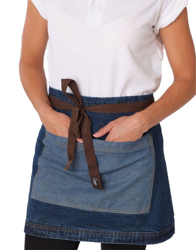 Dennys Washed Denim Contrast Waist Apron