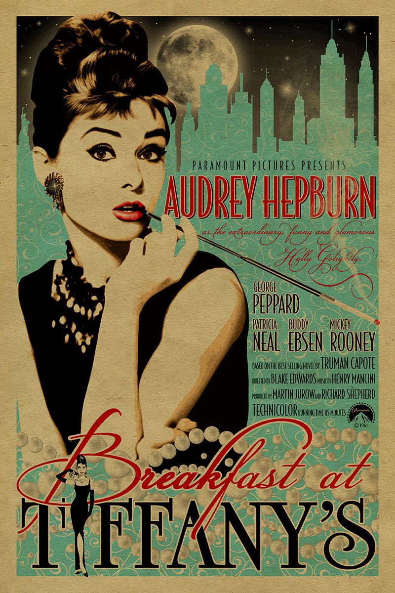 CM-37 Vintage Classic Movie Posters 'Breakfast at Tiffany's'