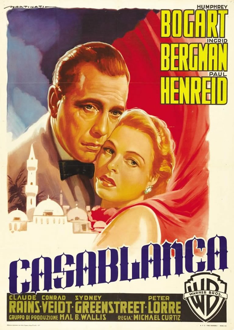 CM-34 Vintage Classic Movie Posters 'Casablanca 1'