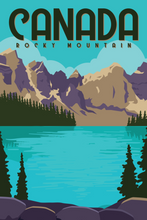 Lade das Bild in den Galerie-Viewer, TP-20 Vintage Travel Retro Posters &quot;CANADA ROCKY MOUNTAIN&quot;
