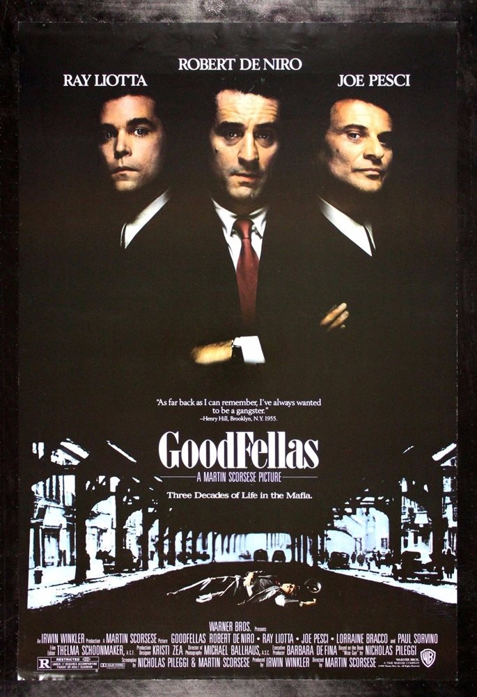 CM-12 Vintage Classic Movie Posters 'GoodFellas' three decades of life in mafia