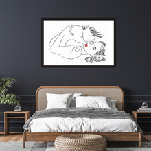 Lade das Bild in den Galerie-Viewer, Valentines Romantic Couple Posters Art Prints Bed Room Wall Decors Sexy Female VD-144
