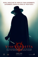 Lade das Bild in den Galerie-Viewer, CM-174 Vintage Classic Movie Posters &#39;V for VENDETTA&#39; &quot;people should not be afraid of their governments. Governments should be afraid of their people&quot;
