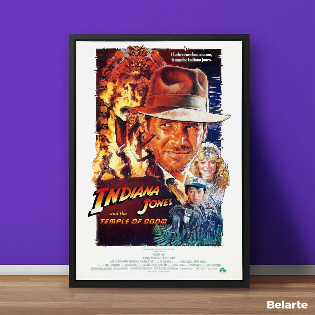 CM-104 Vintage Classic Movie Posters 'Indiana Jones' and the temple of Doom