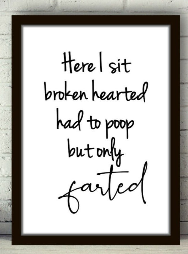 BP-70 Wall Art Posters Bathroom Funny Quotes 