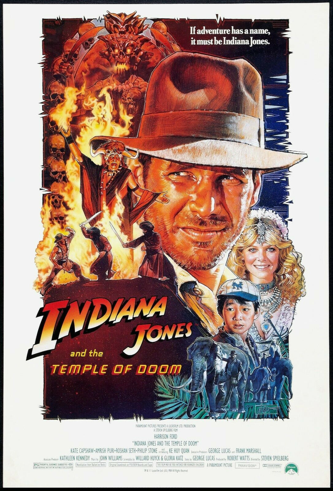 CM-51 Vintage Classic Movie Posters 'Indiana Jones' and the temple of Doom