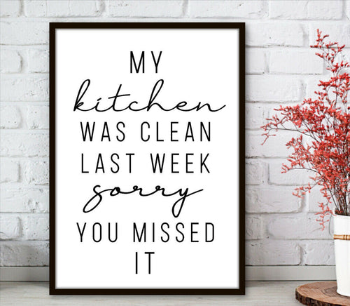 KP-18 Wall Art Posters kitchen Funny Quotes 