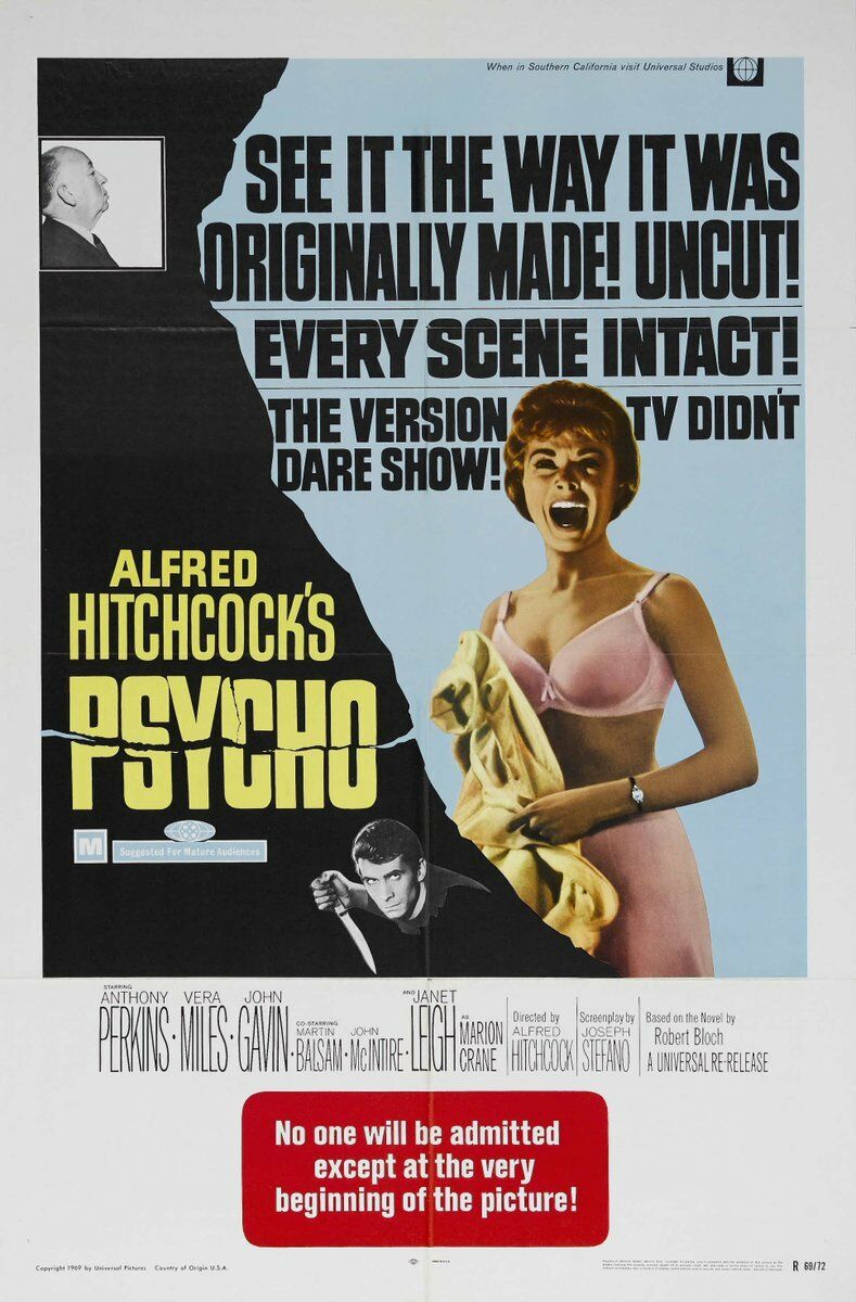 CM-153 Vintage Classic Movie Posters Alfred Hitchcock's 'PSYCHO'