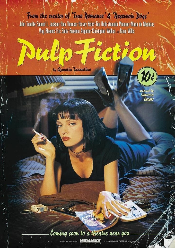 CM-156 Vintage Classic Movie Posters Quentin Tarantino's 'PULP FICTION'